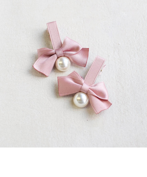 【当該商品送料無料】ヘアクリップ キッズ 2個セット 通販 ヘア クリップ 68522302 あいリボンヘアクリップ リボン パール 子供 女の子