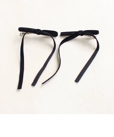 【当該商品送料無料】ヘアクリップ キッズ 2個セット 通販 ヘア クリップ 68542302 アトリエ長めリボンヘアクリップ リボン 子供 女の子