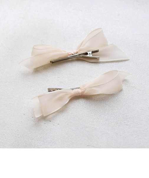 【当該商品送料無料】ヘアクリップ キッズ 2個セット 通販 ヘア クリップ 68412302 モーニングリボンクリップ リボン 子供 女の子