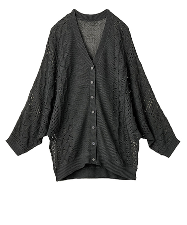 【当商品送料無料】カーディガン 透かし編み レディース 961719 通販 ドルマンカーディガン 透かし編みカーディガン 上着 カーデ 羽織
