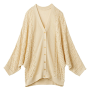 【当商品送料無料】カーディガン 透かし編み レディース 961719 通販 ドルマンカーディガン 透かし編みカーディガン 上着 カーデ 羽織