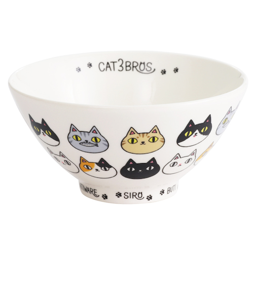 【当商品送料無料】にゃん屋 猫3兄弟 お茶碗 通販 日本製 飯椀 ご飯茶碗 茶碗 茶わん 猫 ねこ ネコ 耳付き キャラクター 猫柄 ネコ柄 食器