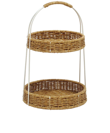 【当商品送料無料】アフタヌーンティースタンド 通販 UTILE ユティル ラウンドラック ケーキスタンド バスケット 小物収納 収納かご かご編み