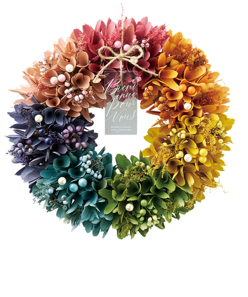 【当商品送料無料】リース 造花 通販 Lサイズ ナチュラルリース フラワーリース プリザーブドフラワー 壁飾り アートフラワー 玄関飾り