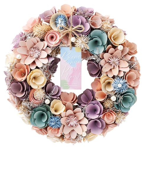 【当商品送料無料】リース 造花 通販 Lサイズ ナチュラルリース フラワーリース プリザーブドフラワー 壁飾り アートフラワー 玄関飾り