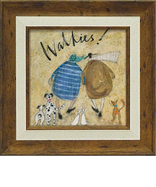 絵 絵画☆サムトフト アートフレーム「いわしサンドスーツケース