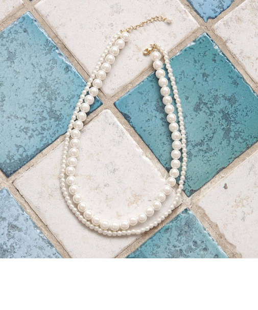 【当商品送料無料】Rora ネックレス キッズ 通販 エリアン パール2連 パールネックレス 首飾り アクセサリー チョーカー パール 女の子 子供