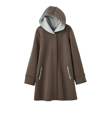 【当商品送料無料】コート フード付き レディース 961673 通販 ジャージコート 上着 羽織り 羽織 シワになりにくい 軽い 軽量 フェミニン