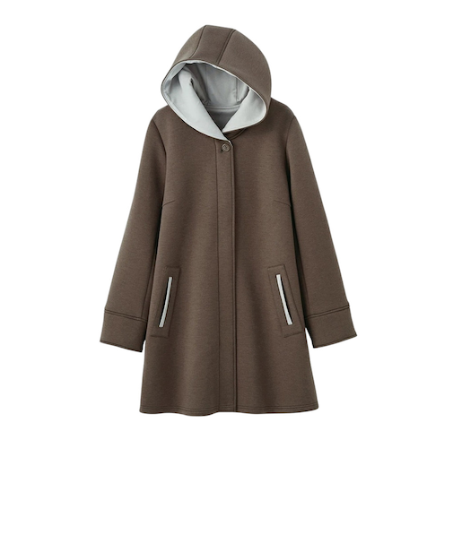 【当商品送料無料】コート フード付き レディース 961673 通販 ジャージコート 上着 羽織り 羽織 シワになりにくい 軽い 軽量 フェミニン