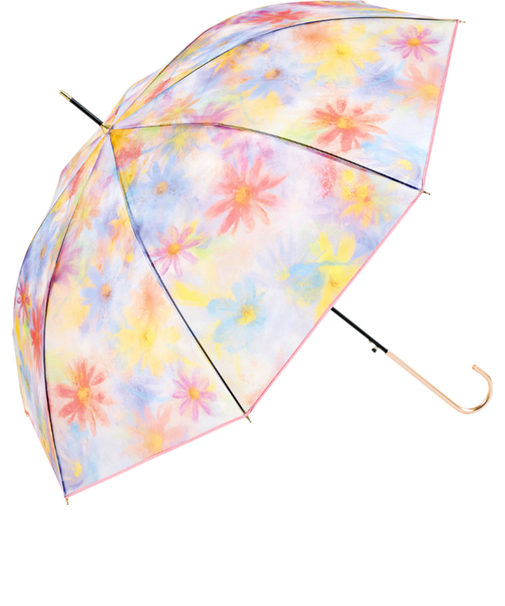 【当商品送料無料】because ビニール傘 ビコーズ B-551214 通販 長傘 ジャンプ傘 傘 雨傘 かさ カサ ビニール ジャンプ 58cm