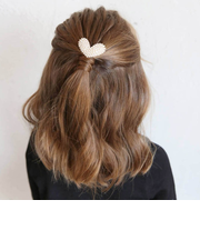 【当商品送料無料】Rora ポニーフック 通販 ハートン 髪飾り ポニー フック ヘアカフ ヘアフック ポニーテール ハート パール ゴールド