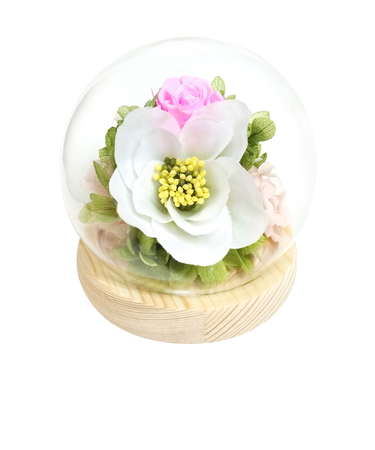 【当商品送料無料】お供え ガラスドーム 供養 仏花 通販 フラワーアレンジメント プリザーブドフラワー プリザードフラワー 供え花 献花 飾り