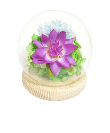 【当商品送料無料】お供え ガラスドーム 供養 仏花 通販 フラワーアレンジメント プリザーブドフラワー プリザードフラワー 供え花 献花 飾り