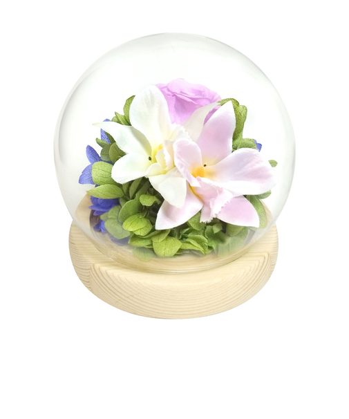 【当商品送料無料】お供え ガラスドーム 供養 仏花 通販 フラワーアレンジメント プリザーブドフラワー プリザードフラワー 供え花 献花 飾り