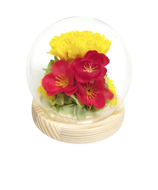 【当商品送料無料】お供え ガラスドーム 供養 仏花 通販 フラワーアレンジメント プリザーブドフラワー プリザードフラワー 供え花 献花 飾り