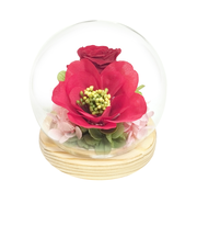 【当商品送料無料】お供え ガラスドーム 供養 仏花 通販 フラワーアレンジメント プリザーブドフラワー プリザードフラワー 供え花 献花 飾り