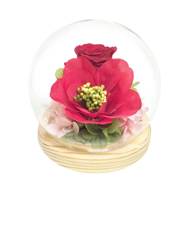 【当商品送料無料】お供え ガラスドーム 供養 仏花 通販 フラワーアレンジメント プリザーブドフラワー プリザードフラワー 供え花 献花 飾り