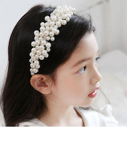 【当商品送料無料】Rora カチューシャ キッズ 通販 エルシエ ヘッドドレス 髪飾り ヘアバンド パール 大きい 細め 細い フォーマル 女の子