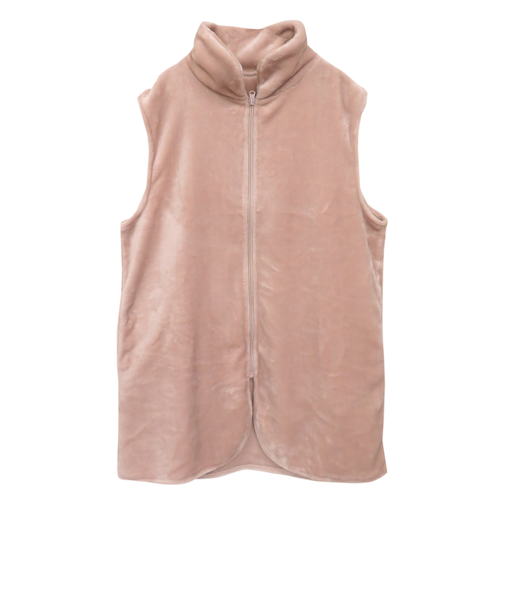 【当商品送料無料】グロリア ジップアップベスト 通販 ジップアップ ベスト ルームベスト ルームウェア 部屋着 着る毛布 ふわふわ フワフワ 暖かい