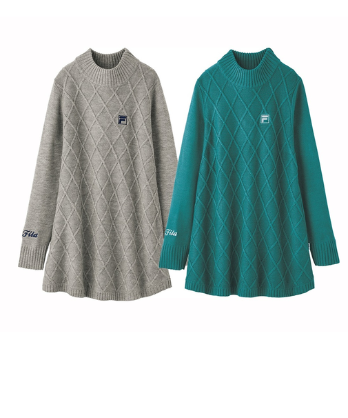 【当商品送料無料】FILA フィラ チュニック ニット レディース 2色組 961330 通販 ニットチュニック レディースチュニック 長袖