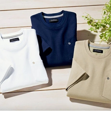 【当商品送料無料】Tシャツ メンズ 半袖 通販 着心地すっきり体型カバーＴシャツ 3色組 カットソー ポケット付き 3枚セット 夏服 おしゃれ