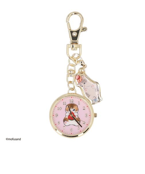 【当商品送料無料】モフサンド 懐中時計 通販 時計 キッズ ウォッチ バッグチャーム ナースウォッチ キーホルダー 女の子 日本製ムーブメント