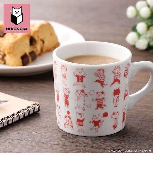 【当商品送料無料】NEKONOBA グッズ 通販 ネコノバ マグカップ 陶器 かわいい 大人可愛い キャラクター 食洗機対応 電子レンジ対応 猫