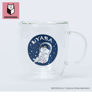 【当商品送料無料】NEKONOBA グッズ 通販 ネコノバ マグカップ ガラス 二重 かわいい 大人可愛い キャラクター 食洗機不可 電子レンジ不可