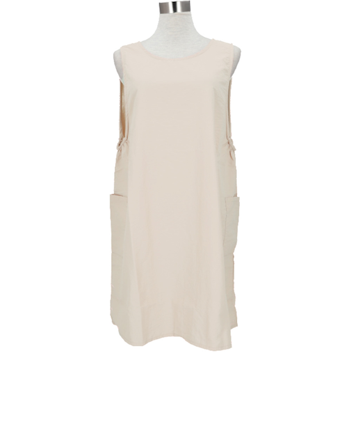 【当商品送料無料】エプロン 無地 レディース 通販 シンプル ナイロン おしゃれ カジュアル 後ろボタン カフェエプロン 保育園 ナチュラル