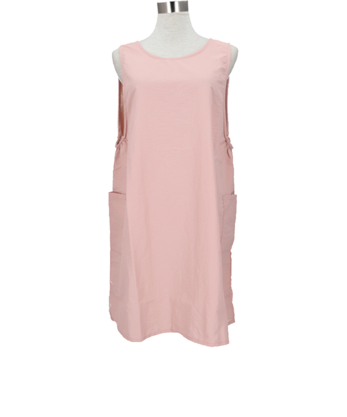 【当商品送料無料】エプロン 無地 レディース 通販 シンプル ナイロン おしゃれ カジュアル 後ろボタン カフェエプロン 保育園 ナチュラル