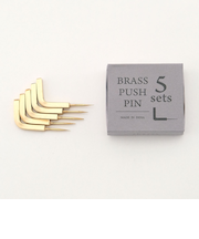 【当商品送料無料】brass shesay プッシュピン Lフック 通販 ウォールピン ピンフック 押しピン 画鋲 画びょう ピン L字 備品 什器