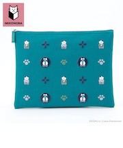 【当商品送料無料】NEKONOBA グッズ 通販 ネコノバ ポーチ 小さめ フラットポーチ 化粧ポーチ 小物入れ コスメポーチ 薄型 薄い