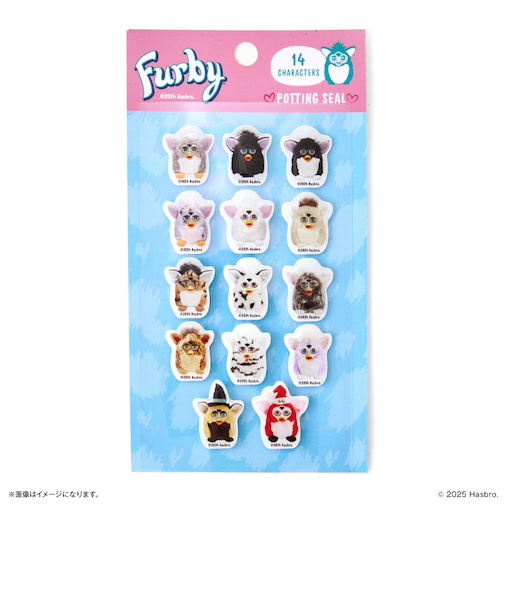 【当商品送料無料】ファービー グッズ 通販 furby シール キャラクター ぷくぷく ポッティングシール ぷっくりシール ぷにぷにシール 平成