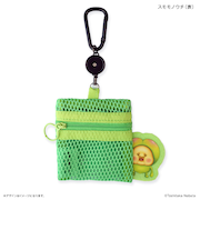 【当商品送料無料】こびとづかん グッズ 通販 こびとずかん メッシュポーチ リール付き ポーチ 小さめ ミニポーチ メッシュ 小物入れ のびるリール