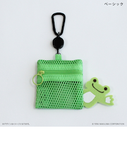 【当商品送料無料】かえるのピクルス グッズ 通販 pickles the frog メッシュポーチ リール付き ポーチ 小さめ ミニポーチ メッシュ