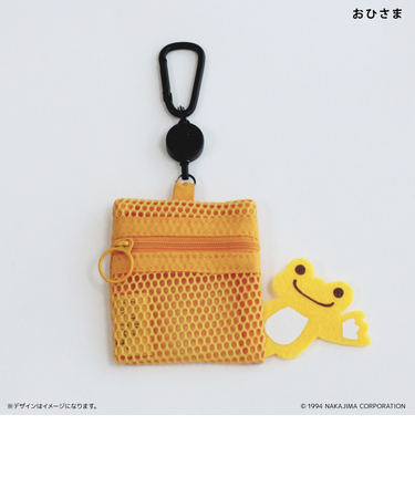 【当商品送料無料】かえるのピクルス グッズ 通販 pickles the frog メッシュポーチ リール付き ポーチ 小さめ ミニポーチ メッシュ