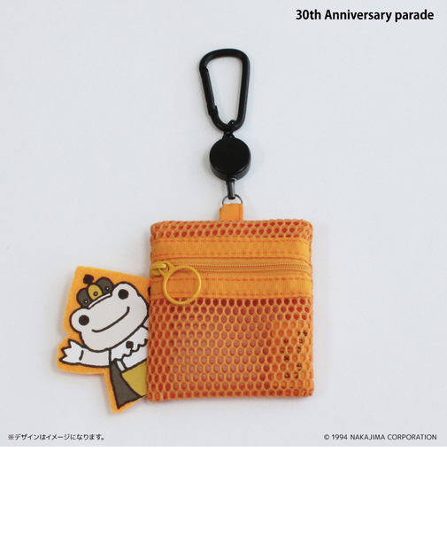 【当商品送料無料】かえるのピクルス グッズ 通販 pickles the frog メッシュポーチ リール付き ポーチ 小さめ ミニポーチ メッシュ
