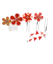 【当商品送料無料】和装 髪飾り 通販 ヘアアクセサリー ヘアアクセ つまみ細工 へッドアクセサリー 着物 髪飾りセット uピン コーム ピン