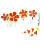 【当商品送料無料】和装 髪飾り 通販 ヘアアクセサリー ヘアアクセ つまみ細工 へッドアクセサリー 着物 髪飾りセット uピン コーム ピン