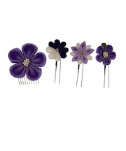 【当商品送料無料】和装 髪飾り 通販 ヘアアクセサリー ヘアアクセ へッドアクセサリー つまみ細工 着物 髪飾りセット uピン コーム ピン