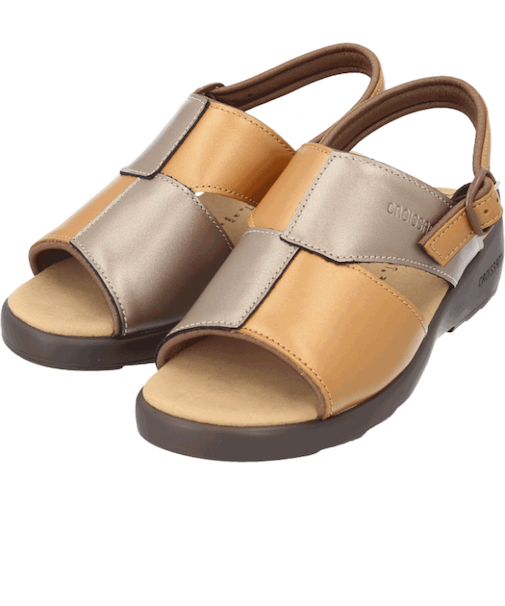 【当商品送料無料】クロワッサン サンダル CR4599 通販 日本製 レディース ストラップサンダル ローヒール ヒール 4cm 本革 やわらかい