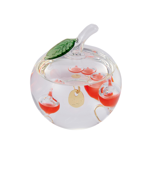 【当商品送料無料】ガラスフロート温度計 りんご 通販 温度計 ガリレオ温度計 333-218 ガリレオサーモメーター 置物 置き物 インテリア温度計