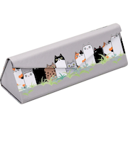 【当商品送料無料】メガネケース 猫 通販 にゃん屋 猫3兄弟 眼鏡ケース 猫三兄弟 めがねケース 折りたたみ コンパクト 持ち運び セミ