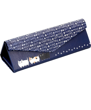 【当商品送料無料】メガネケース 猫 通販 にゃん屋 猫3兄弟 眼鏡ケース 猫三兄弟 めがねケース 折りたたみ コンパクト 持ち運び セミ