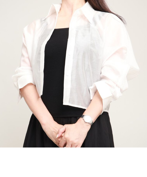 【当商品送料無料】シースルー シャツ レディース 通販 シースルーシャツ トップス シアーシャツ 羽織り 羽織 上着 カジュアル 短め