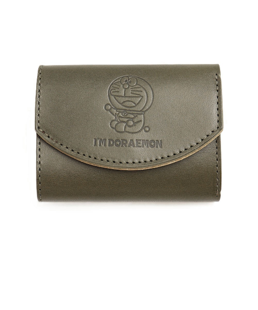 【当商品送料無料】三つ折り財布 革 通販 日本製 ドラえもん ドラエモン 本革 牛革 ミニウォレット 三つ折り お札入れ カード入れ コインケース