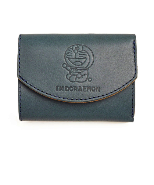 【当商品送料無料】三つ折り財布 革 通販 日本製 ドラえもん ドラエモン 本革 牛革 ミニウォレット 三つ折り お札入れ カード入れ コインケース