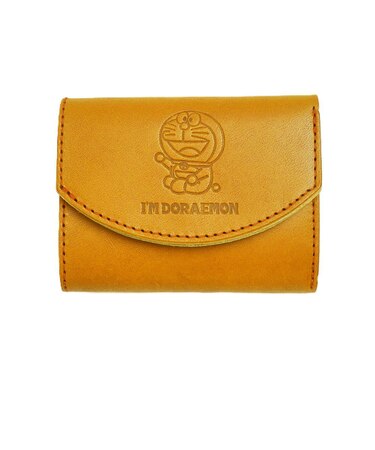 【当商品送料無料】三つ折り財布 革 通販 日本製 ドラえもん ドラエモン 本革 牛革 ミニウォレット 三つ折り お札入れ カード入れ コインケース