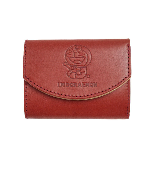 【当商品送料無料】三つ折り財布 革 通販 日本製 ドラえもん ドラエモン 本革 牛革 ミニウォレット 三つ折り お札入れ カード入れ コインケース