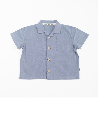 【当商品送料無料】半袖 襟付き シャツ キッズ 通販 半袖シャツ 前開きシャツ ダンガリーシャツ 前開き 子供 おしゃれ かわいい 男の子 羽織り